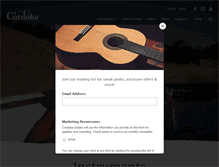 Tablet Screenshot of cordobaguitars.com
